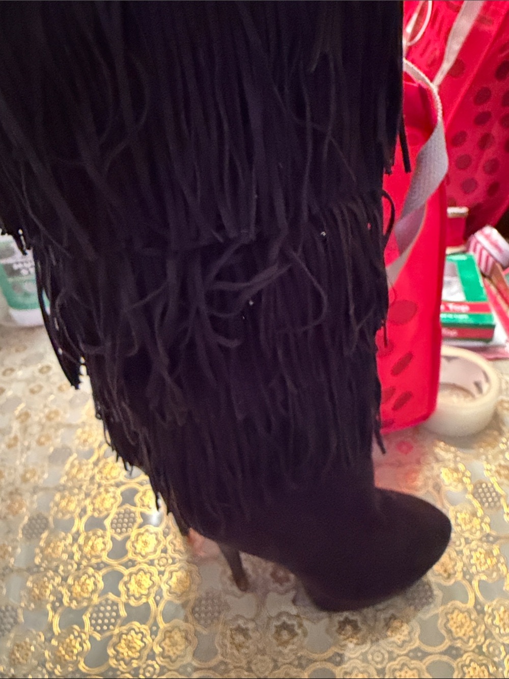 Tall high heel boots